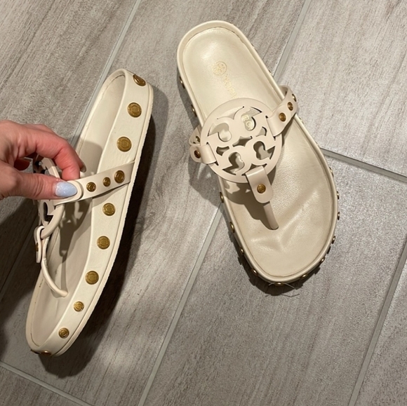 Tory Burch Women's Miller Cloud Coin Sandals - Picture 2 of 3